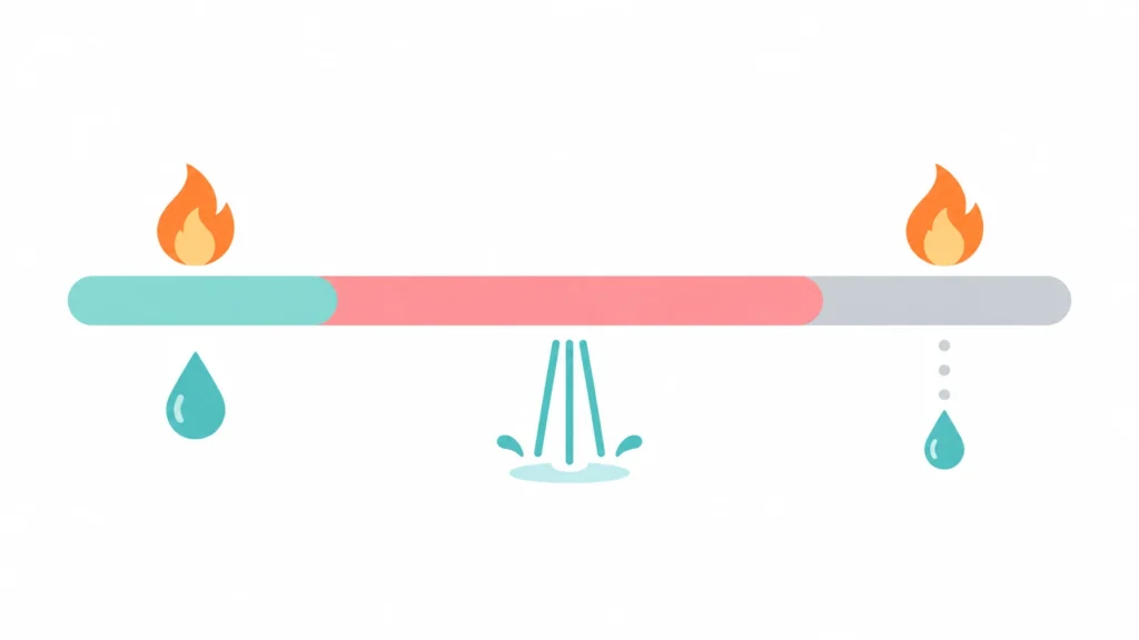 Simple timeline of urination showing burning at the start and burning at the end of peeing